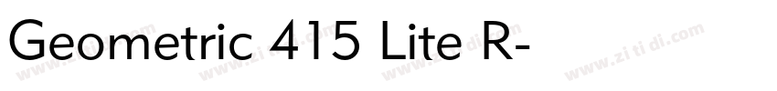 Geometric 415 Lite R字体转换
